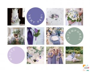 very peri pantone 2022 déco mariage